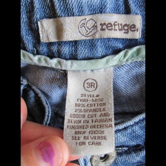 Hemmed 3R Refuge Blue Jean Pants Preowned Hole Some Flaws IS: 28.5 OS:37.5 W: 27 - Picture 16 of 16